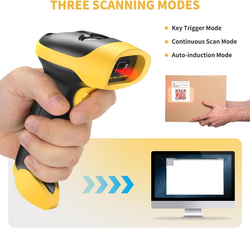NetumScan Bluetooth QR Barcode Scanner, 3 in 1 Automatic Wireless 1D 2D Barcode Reader USB Image Code Scanner for Store, Warehouse POS, Computer, Tablet, iPad, iPhone, Android - Image 4